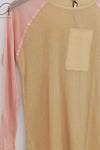BASERANGE 25 Early Spring GENE Long Sleeve T-Shirt BAS-TOGNL-LW-SP25-HF HEN YELLOW/BUIO PINK